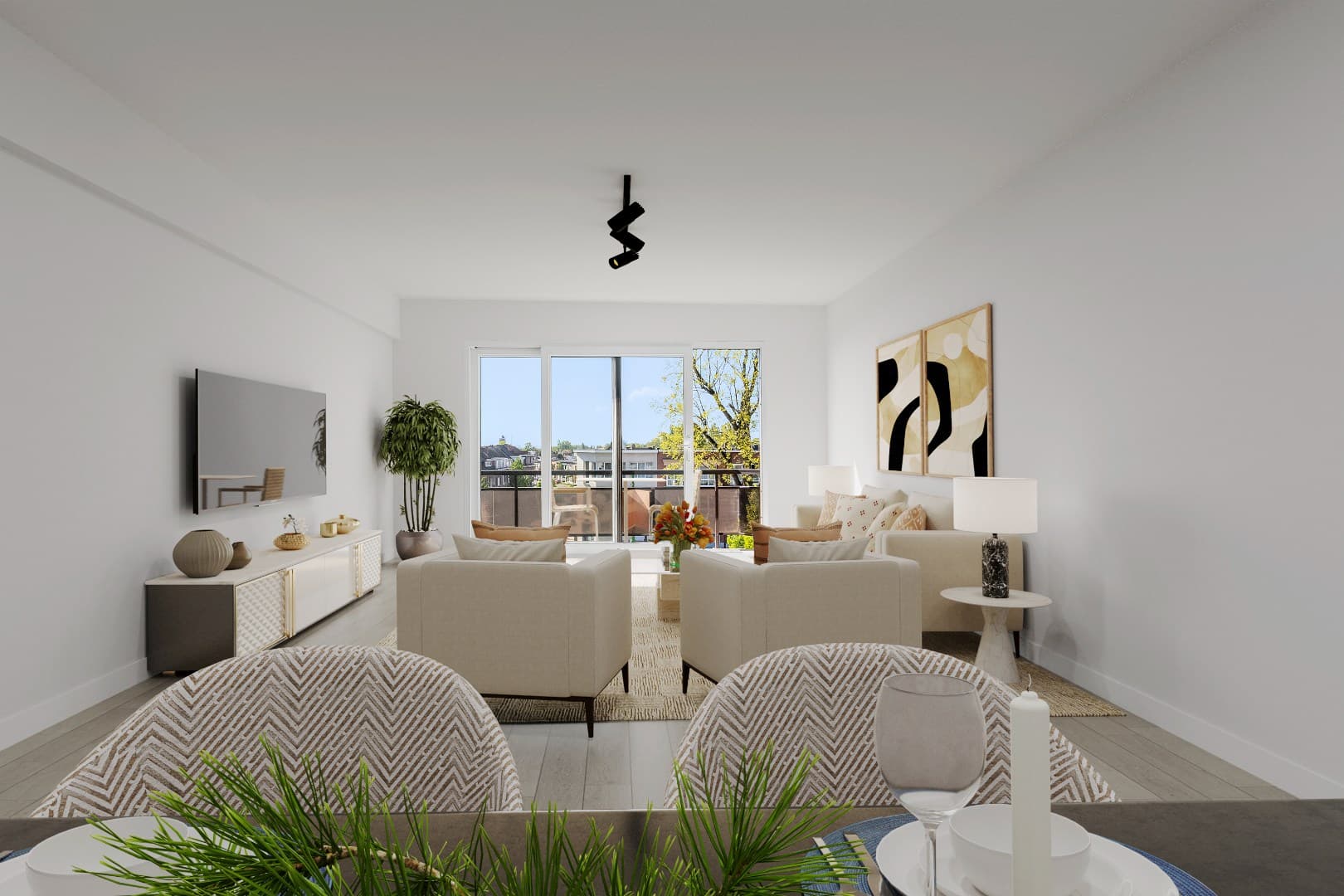 Stijlvol gerenoveerd appartement met 2 terrassen